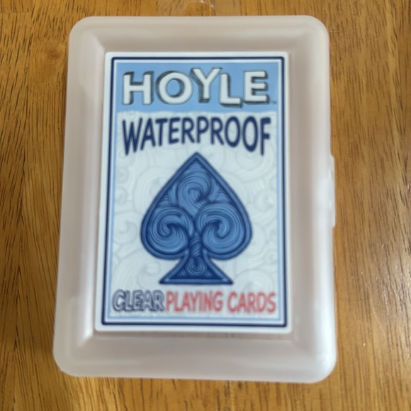 🎁NEW SEALED Hoyle Waterproof Clear Playing Cards Mom Dad Elderly - Picture 7 of 9